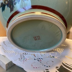 陶器　　九谷焼き　壺　の画像