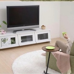 収納すっきりテレビ台 テレビボード フラップ扉付 Flapperの画像