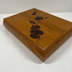 木製 書類入れ 書道具入れ 小物入れ 道具箱 幅24cm×奥行32cm×高さ7cmの画像