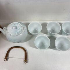 未使用 有田焼 肥前焼 清兵衛作 急須 湯呑5客セット 茶器 湯飲みの画像