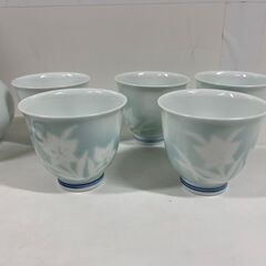 未使用 有田焼 肥前焼 清兵衛作 急須 湯呑5客セット 茶器 湯飲みの画像