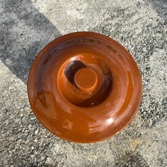 中古　梅干し　壺　ブラウン　蓋付きの画像
