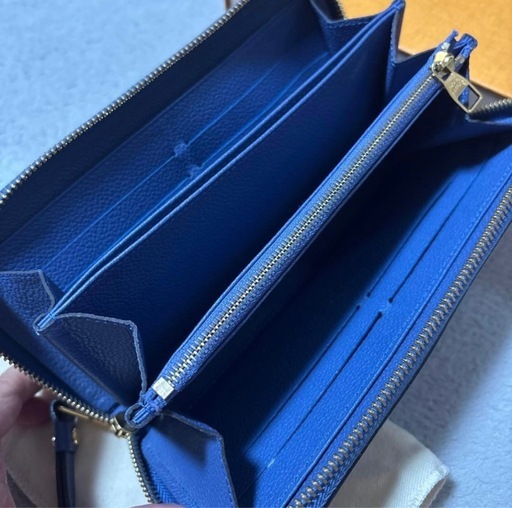 【正規品】【定価148,000】ヴィトン 長財布 ネイビー モノグラムアンプラント 即決可