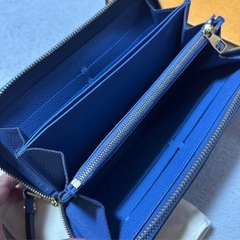 正規品】LOUIS VUITTON 長財布 ネイビー モノグラムアンプラント 即決可の画像