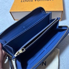 正規品】LOUIS VUITTON 長財布 ネイビー モノグラムアンプラント 即決可の画像