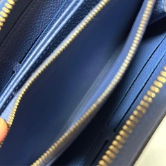 正規品】LOUIS VUITTON 長財布 ネイビー モノグラムアンプラント 即決可の画像