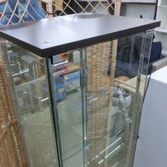 ガラスコレクションケース 高さ162cm 4段 背面ミラー 幅42.5cm ニトリ ガラスキャビネット 飾り棚 キュリオケース ラック 札幌市 西野店の画像