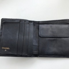 CHANEL シャネル おり財布 黒色 コンパクト財布の画像