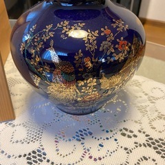 陶器　九谷焼き　花瓶の画像