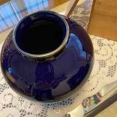 陶器　九谷焼き　花瓶の画像