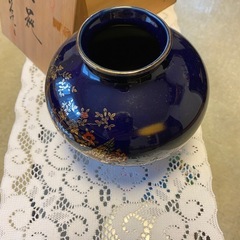 陶器　九谷焼き　花瓶の画像