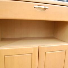 キャビネット 幅59.5×奥行30×高さ89.5cm 多目的収納 ナチュラル 木製 リビングキャビネット 電話台 札幌市 清田区 平岡の画像