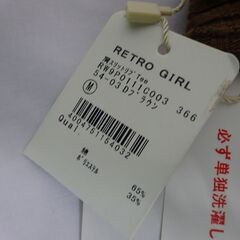 ( E-8 )RETRO GIRL レトロガール 肩ストリップリブ 長袖カットソー ブラウン 茶色 おしゃれ RTGW0001593 中古 未使用品の画像