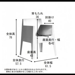 ドリアデ トイチェア ホワイトスタッキングチェア イタリア製 定価52800円
の画像