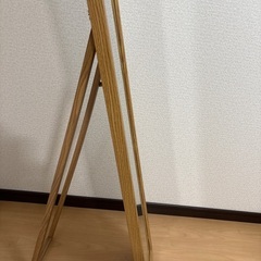 【500円】スタンドミラー 幅23cm ミディアムブラウンの画像