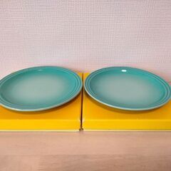 Le Creuset ターコイズ 平皿 2枚セット　オンライン決済可の画像