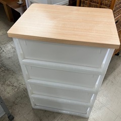 W2511-245 4段収納チェスト キャスター付き 中古の画像