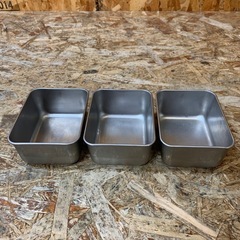 C(7679)江部松商事 深型組バット 3個 ステンレス 18-8 EBM W105D135H60 厨房用品 業務用 飲食店 店舗用 中古の画像