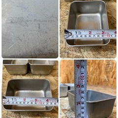 C(7679)江部松商事 深型組バット 3個 ステンレス 18-8 EBM W105D135H60 厨房用品 業務用 飲食店 店舗用 中古の画像