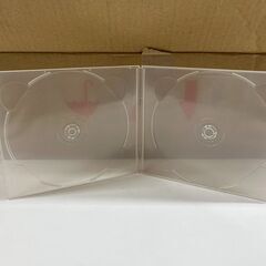 3セットあり 未使用 CD・DVD スリムケース 200枚 2枚収納 厚さ5.2mm プラケース 透明 クリアの画像