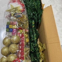 クリスマスツリー150cmオーナメント飾りオマケ付きの画像