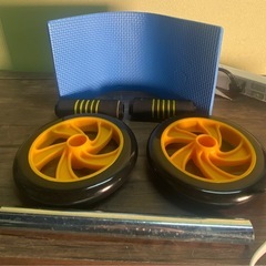 ※　エクササイズ　 腹筋ローラー アブローラー マット付きの画像