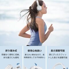 新品　ワイヤレスヘッドホン Bluetooth 5.3 ホワイトの画像