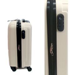 新品☆ HUNDRED キャリーケース Sサイズ 39L MCR-001 ベージュ ハードケース スーツケース キャスター付き キャリーバッグ　西岡店の画像
