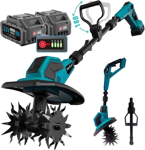 新品未使用　耕運機 家庭用 充電式 大容量バッテリー2個付き