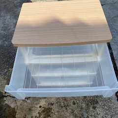中古　収納ケース　3段　透明　引き出し　プラスチック　ケースの画像