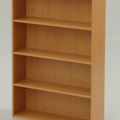 ★【未開封】 組立式 山善 YAMAZEN 文庫本ラック 幅59.5×奥行17.0×高さ89.0cm ナチュラルビーチ NCMCR-9060（NB）2点セットの画像