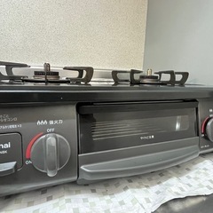 【値下げ交渉可】リンナイ ガスコンロ（LPガス）2口／グリル未使用／KG35NBK　2年使用 の画像