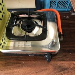 一口ガスコンロ（焦げつきあり）の画像