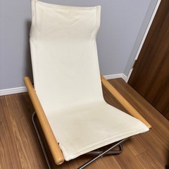 Nychair X ニーチェアX ホワイト ナチュラル 折りたたみ椅子の画像