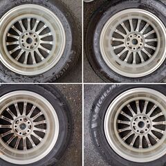 235/55R17 2018年製 ミシュラン X-ICE3+ 溝6.4～6.6mm ユーロテック Rスポーツ ホイール アウディQ3で使用の画像