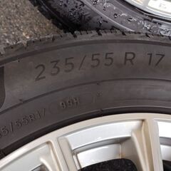 235/55R17 2018年製 ミシュラン X-ICE3+ 溝6.4～6.6mm ユーロテック Rスポーツ ホイール アウディQ3で使用の画像