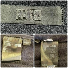 男女兼用　UNIQLO ユニクロ　ダッフルコート S ネイビーの画像