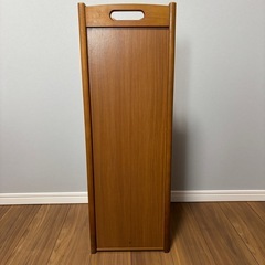 カリモク スリッパラック 4段 ラタン 木製 レトロ 玄関収納 karimokuの画像