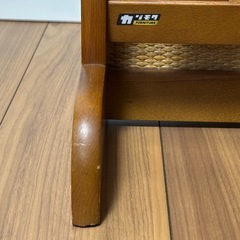 カリモク スリッパラック 4段 ラタン 木製 レトロ 玄関収納 karimokuの画像