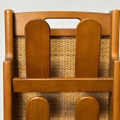 カリモク スリッパラック 4段 ラタン 木製 レトロ 玄関収納 karimokuの画像