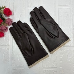 暖かい　手袋 メンズ 冬 裏起毛 手ぶくろ グローブ レザー手袋 通勤　通学の画像