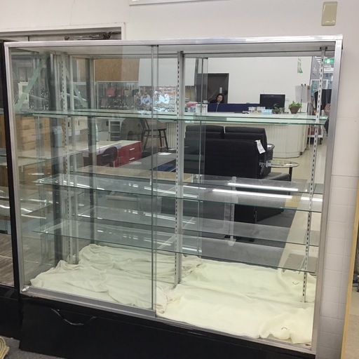 ガラスショーケース　天井ガラス無し