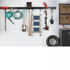 Richelieu（リシュリュー）ガレージレール式壁収納キッド (11 フック＆ 4レール)15ピース オーガナイザーの画像