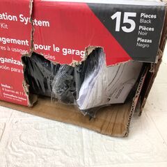 Richelieu（リシュリュー）ガレージレール式壁収納キッド (11 フック＆ 4レール)15ピース オーガナイザーの画像