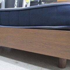 ニトリ シングルベッド マットレス付 ブラウン系 札幌市北区屯田の画像