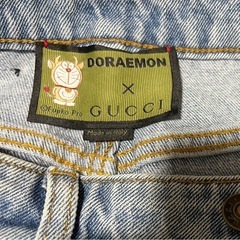 GUCCIxドラえもん　デニムミニスカートの画像