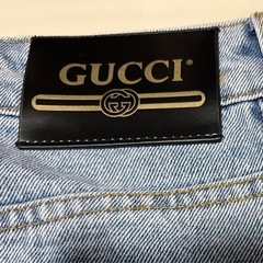 GUCCIxドラえもん　デニムミニスカートの画像