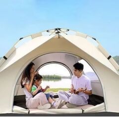 ドーム型テント 3人用 200*200*135cm　防寒室内使用にも　簡単組立テントの画像