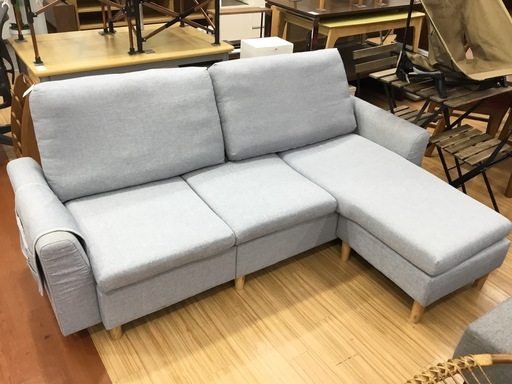 DRHOB 3人掛けソファー L字型 グレー をご紹介します‼︎ トレジャーファクトリーつくば店