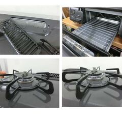 都市ガス ガステーブル 2022年製 パロマ IC-S87K-2L 左強火 幅59cm 水無し片面焼きグリル ガスコンロ ガス台 札幌市 西野店の画像